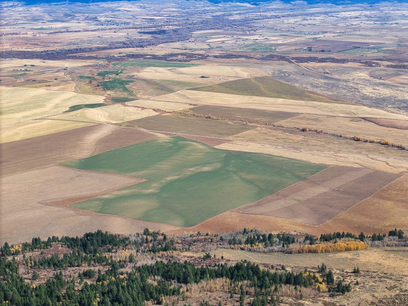 farmland parcel aerial view